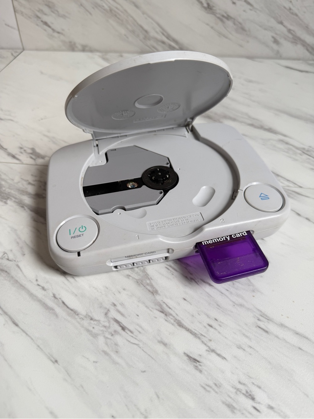 Vintage Sony PSone Slim Console SCPH-101 White Memory Card As-Is